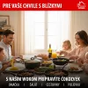 MagicHome Black Marble Line wok serpenyő 3 rétegű márványhatású tapadásmentes bevonattal – Ø 28 cm