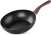 MagicHome Black Marble Line wok serpenyő 3 rétegű márványhatású tapadásmentes bevonattal – Ø 28 cm