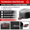MagicHome Black Marble Line fazék üvegfedővel, 3 rétegű márványhatású tapadásmentes bevonattal – Ø 24 cm, 4000 ml