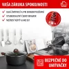 MagicHome Black Marble Line fazék üvegfedővel, 3 rétegű márványhatású tapadásmentes bevonattal – Ø 24 cm, 4000 ml