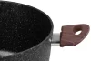 MagicHome Black Marble Line fazék üvegfedővel, 3 rétegű márványhatású tapadásmentes bevonattal – Ø 24 cm, 4000 ml