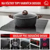MagicHome Black Marble Line fazék üvegfedővel, 3 rétegű márványhatású tapadásmentes bevonattal – Ø 28 cm, 5900 ml