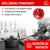 MagicHome Black Marble Line fazék üvegfedővel, 3 rétegű márványhatású tapadásmentes bevonattal – Ø 28 cm, 5900 ml