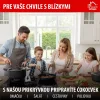 MagicHome Black Marble Line üvegfedő fa hatású fogantyúval – Ø 26 cm