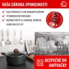 MagicHome Black Marble Line üvegfedő fa hatású fogantyúval – Ø 28 cm