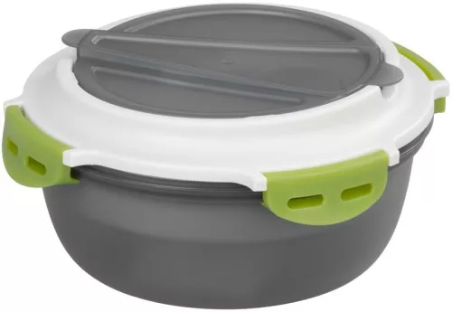 MagicHome kerek, rekeszes ételhordó villával/kanállal – 1200 ml