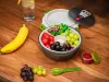 MagicHome kerek, rekeszes ételhordó villával/kanállal – 1200 ml