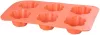 MagicHome virágmintás szilikon muffinforma – 28,6 × 17,2 × 3,5 cm, piros