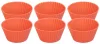 MagicHome szilikon mini sütőforma – 6 db, 6,5 × 6,5 × 3 cm, piros