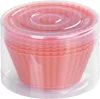 MagicHome szilikon mini sütőforma – 6 db, 6,5 × 6,5 × 3 cm, piros