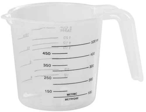 MagicHome műanyag mérőkancsó kiöntővel és mérőskálával – 500 ml