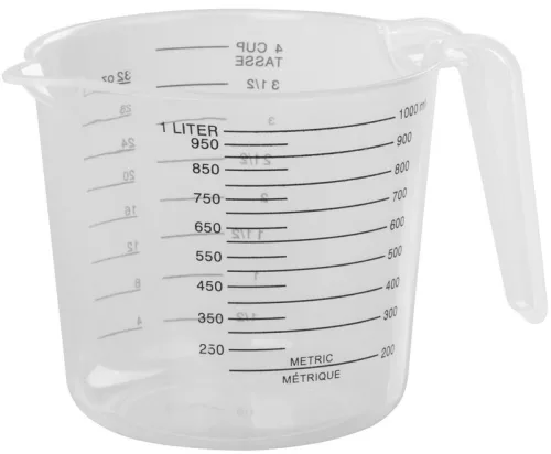 MagicHome műanyag mérőkancsó kiöntővel és mérőskálával – 1 liter