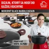 MagicHome Black Marble Line fazék üvegfedővel, 3 rétegű márványhatású tapadásmentes bevonattal – Ø 20 cm, 2200 ml