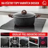 MagicHome Black Marble Line fazék üvegfedővel, 3 rétegű márványhatású tapadásmentes bevonattal – Ø 20 cm, 2200 ml