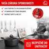 MagicHome Black Marble Line fazék üvegfedővel, 3 rétegű márványhatású tapadásmentes bevonattal – Ø 20 cm, 2200 ml
