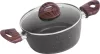 MagicHome Black Marble Line fazék üvegfedővel, 3 rétegű márványhatású tapadásmentes bevonattal – Ø 20 cm, 2200 ml