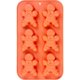   MagicHome szilikon sütőforma mézeskalács figurákhoz – 6 forma, 29,5 × 17,5 × 2,7 cm