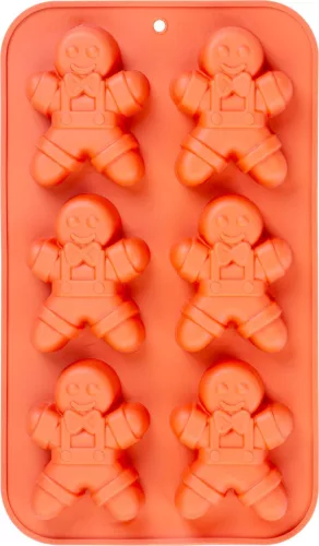 MagicHome szilikon sütőforma mézeskalács figurákhoz – 6 forma, 29,5 × 17,5 × 2,7 cm