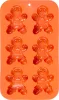 MagicHome szilikon sütőforma mézeskalács figurákhoz – 6 forma, 29,5 × 17,5 × 2,7 cm