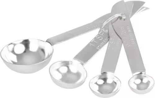 MagicHome rozsdamentes acél mérőkanál készlet – 4 db, 1,25–15 ml