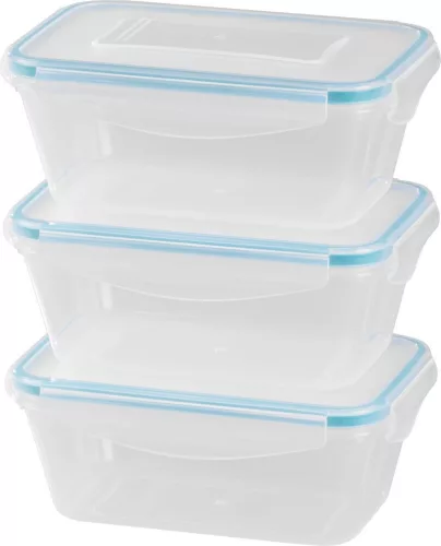 MagicHome téglalap alakú ételtároló doboz készlet – 3 × 700 ml