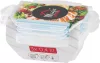 MagicHome téglalap alakú ételtároló doboz készlet – 3 × 400 ml