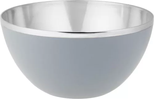 MagicHome rozsdamentes acél tál PP külső borítással – Ø 22 cm, szürke