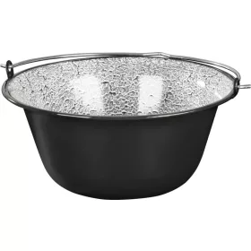   MagicHome zománcozott bogrács – 12 liter, Ø 39,8 × 18 cm, fekete-szürke
