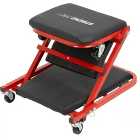   Szerelőpad Strend Pro, 91 cm, összecsukható, kerekes, 2 az 1-ben, szék