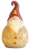 MagicHome, Karácsonyi figura, Mikulás, LED, polirezin, 19,5 cm