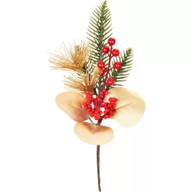 Ág MagicHome Vianoce, karácsonyi, arany-piros, 27 cm