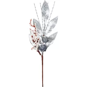 Ág MagicHome Vianoce, karácsonyi, ezüst, 31 cm