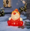 MagicHome, Karácsonyi dekráció, Mikulás, 30 LED, időzítő, akril, 3xAA, IP44, kültéri, 24x21x24 cm