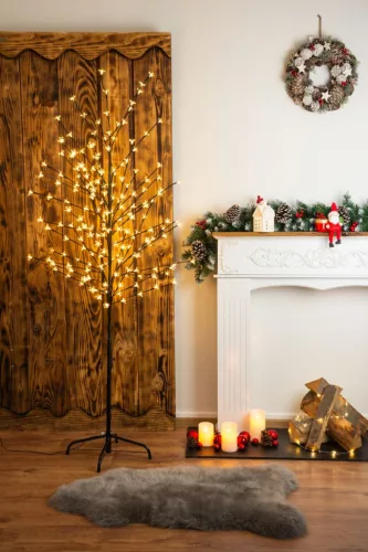 MagicHome Cherry Tree, díszfa, 192 meleg fehér LED, egyszerű világítás, 230 V, 50 Hz, IP44, kültéri
