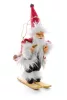 MagicHome, Karácsonyi dekoráció, Mikulás síléceken, 18 cm