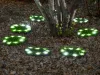 Strend Pro 6155, Műfűből készült napelemes kör lámpák, 4 db, 24 cm, 4x 8 LED, AA