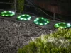 Strend Pro 6155, Műfűből készült napelemes kör lámpák, 4 db, 24 cm, 4x 8 LED, AA