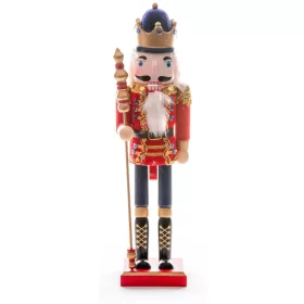   MagicHome, Karácsonyi figura, 38cm, Diótörő koronával, fa