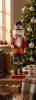 MagicHome, Karácsonyi figura, 38cm, Diótörő koronával, fa