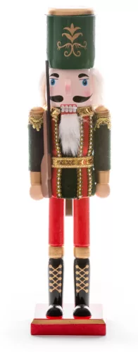 MagicHome, Karácsonyi figura, 38cm, Diótörő sapkával, fa