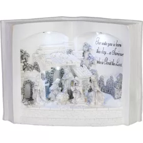   MagicHome, Karácsonyi dekoráció, Betlehem könyvben, 3 LED, 3xAA, beltéri, 27,50x12x19 cm