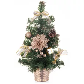   MagicHome Karácsonyi, díszített Karácsonyfa, bronz, 30 cm