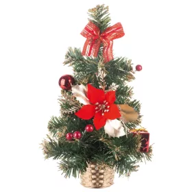   MagicHome Karácsonyi, díszített Karácsonyfa, piros, 40 cm