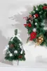 MagicHome Karácsonyi, díszített Karácsonyfa, ezüst, masni, 40 cm
