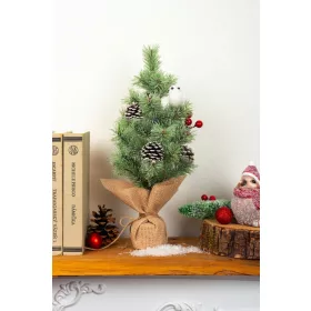   MagicHome Karácsonyi, díszített Karácsonyfa, natúr, 36 cm
