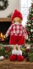 MagicHome, Karácsonyi dekoráció, kisfiú kockás ingben, 32 cm