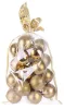 MagicHome, Karácsonyi Gömbök, 20 db, 6 cm, arany