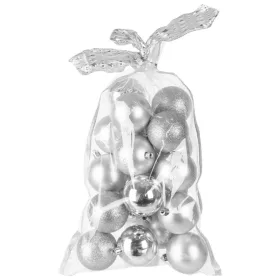MagicHome, Karácsonyi Gömbök, 20 db, 6 cm, ezüst