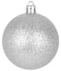 MagicHome, Karácsonyi Gömbök, 20 db, 6 cm, ezüst