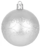 MagicHome, Karácsonyi Gömbök, 20 db, 6 cm, ezüst